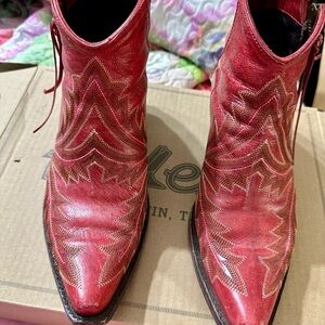 Red Western leather boots